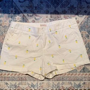 MERONA  Embroidered Lemon White Shorts